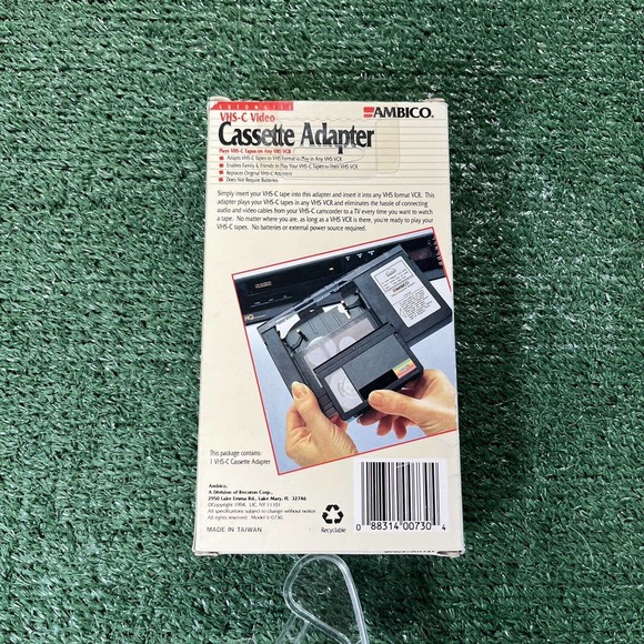 Ambico VHS-C to VHS Adapter Mechanical Camcorder Cassette - Picture 2 of 5